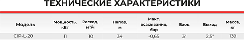 Самовсасывающий насос CIP-L-20-5