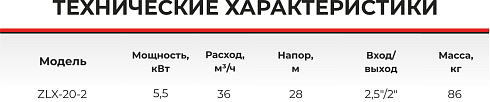 Насос самовсасывающий центробежный ZLX-20-2-4
